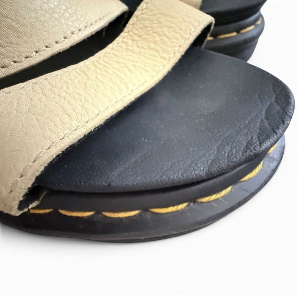 dr. martens blaire women's pisa nappa leather strap sandals yellow welt stitch 9 - Picture 4 of 9